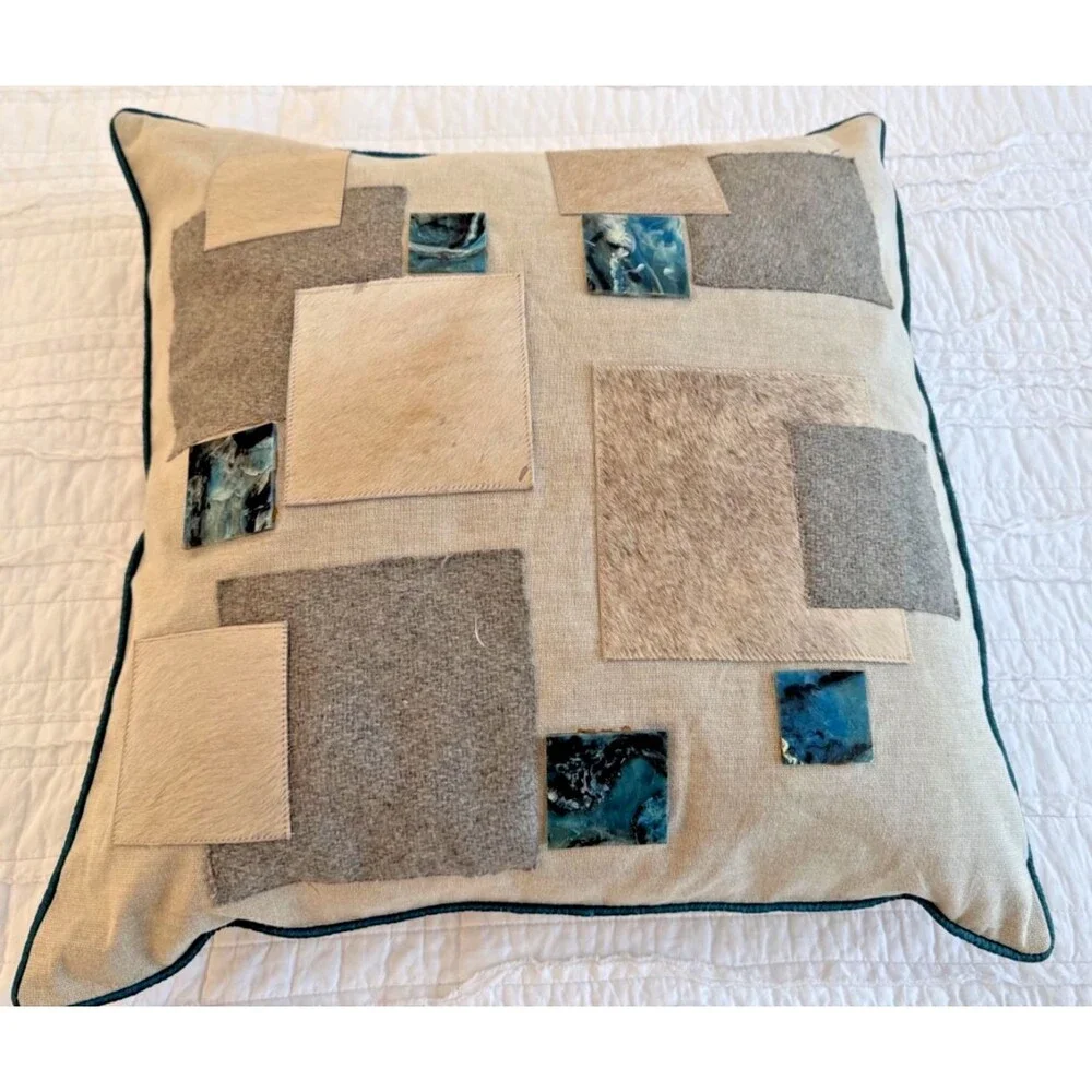 2 Auskin Cowhide Cotton Wool Pillow Covers 20